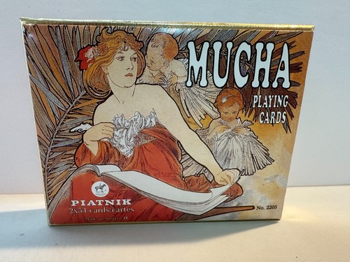 Piatnik 253546 Mucha Biscuits – Luxus-Spielkarten Mit Kunstmotiv, Hochwertige Qualität