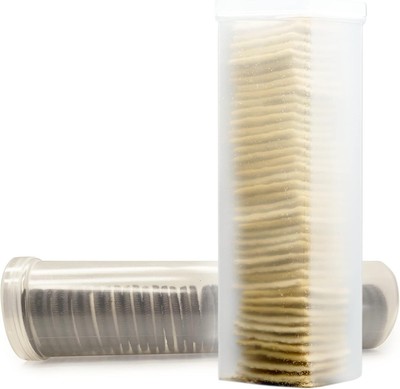 Cracker Containers Set of 2   Kitchen Discovery   Round and Square Clear 