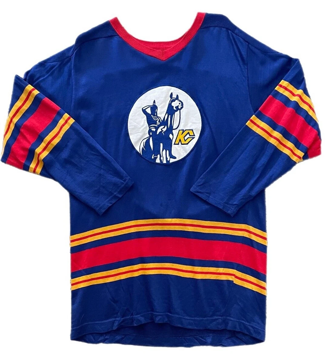 TRUE vintage KANSAS CITY SCOUTS durene HOCKEY JERSEY nhl courses