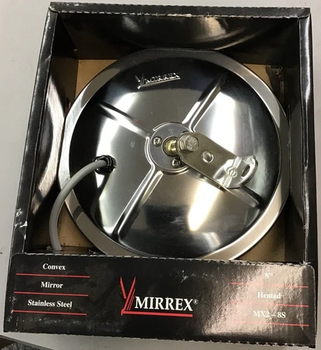 Mirrex MX2-8S Door Blind Spot Mirror Three Screw Heated Convex Mirror (r11)