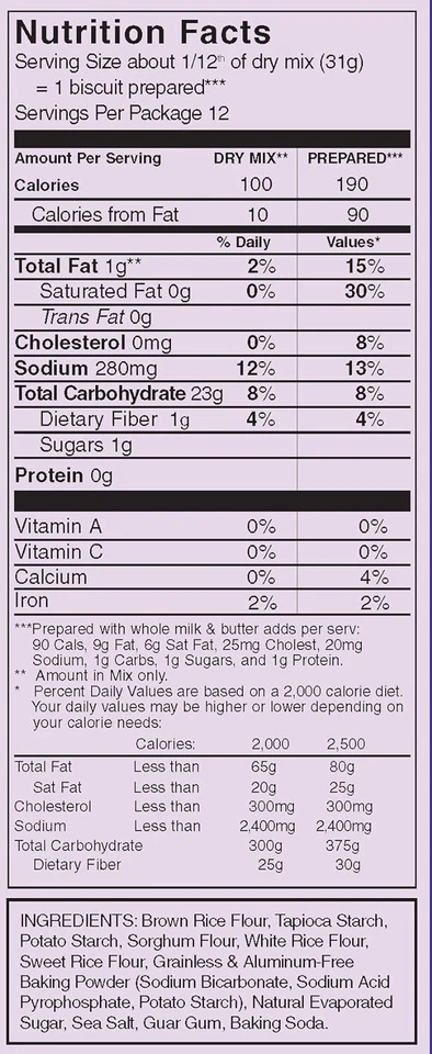 Paquete de 1 mezcla de galletas y bollos Pamela'S 13 OZ Foto 2 de 4
