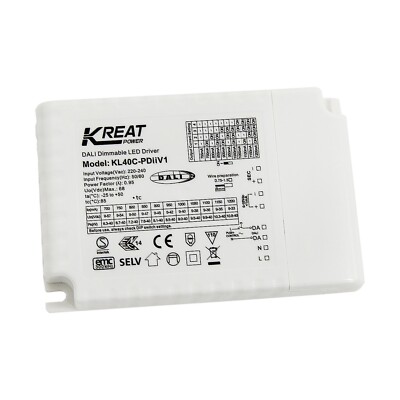 KL40C-PDiiV1 Kreat Power 40W DALI 1-10V pushDIM dimmbar LED-Treiber für LED Lamp