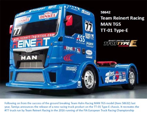 TAMIYA RC 58642 Team Reinert Racing MAN TGS TT-01E 1:14 Truck Without ESC - Image 3 of 4