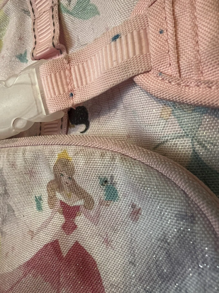 "Mochila Pottery Barn Girls ROSA Brillante Castillo Princesa Disney Mackenzie 15""" Foto 3 de 4