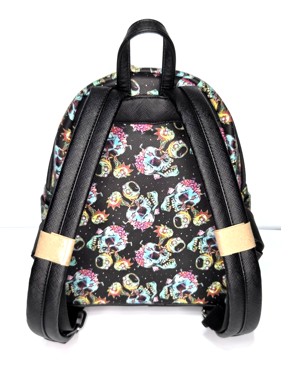 loungefly Adult‎ Swim Rick and Morty Skull Heads Mini Backpack Rare Loungefly Rick & Morty OG AOP | Mercari main image 4