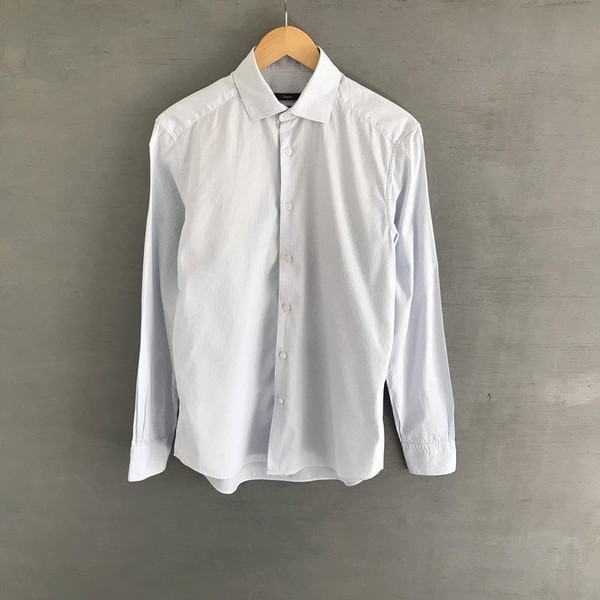 Men Ermenegildo Zegna Shirt White Cotton 38 / M / #1UWY