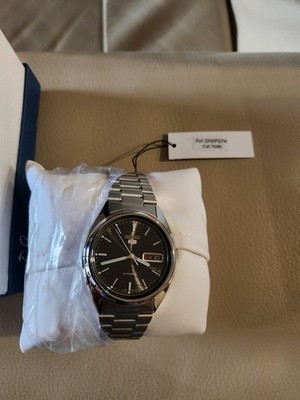 SEIKO SNXF07K1 AUTO BLACK DAY DATE - RARE ITEM - NIB - NO INTERNATIONAL SHIPPING