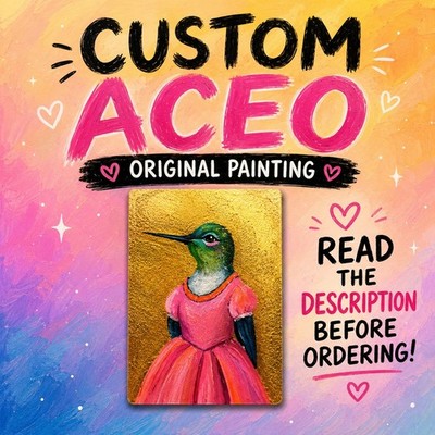 Custom ACEO Original Painting Your Idea Hand Painted Art
