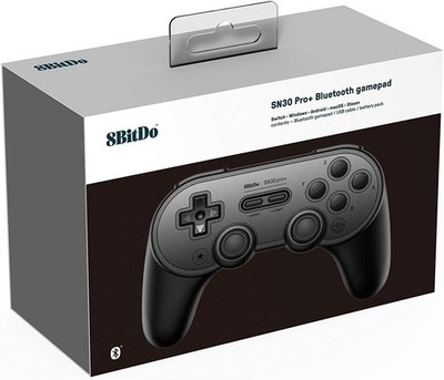 New Rare 2021 8BitDo SN30 Pro+ Bluetooth Gamepad Black Android iOS MacOs Windows