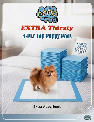 17x24'' High Performance 4-Layer Value Packed Puppy Pads Longer Use Less $-600ct