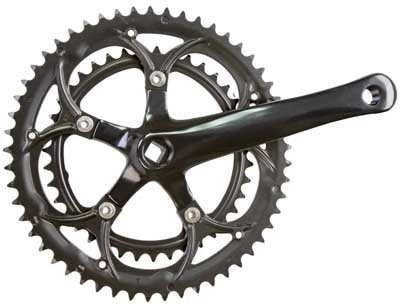 Sunlite Alloy Double Crankset, 170mm x 53-39t, Black