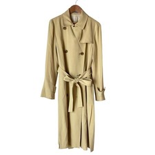 Theory luxe LIFT Drape Trench Coat, Size 38, Light Yellow, Women, USED