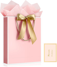 Medium Mothers Day Gift Bag with Ribbon and Greeting Card 2 Tissue Papers, Mothe