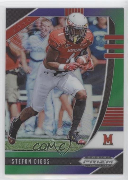 2020 Panini Prizm Draft Picks Purple & Green 190/199 Stefon Diggs #91 02rn