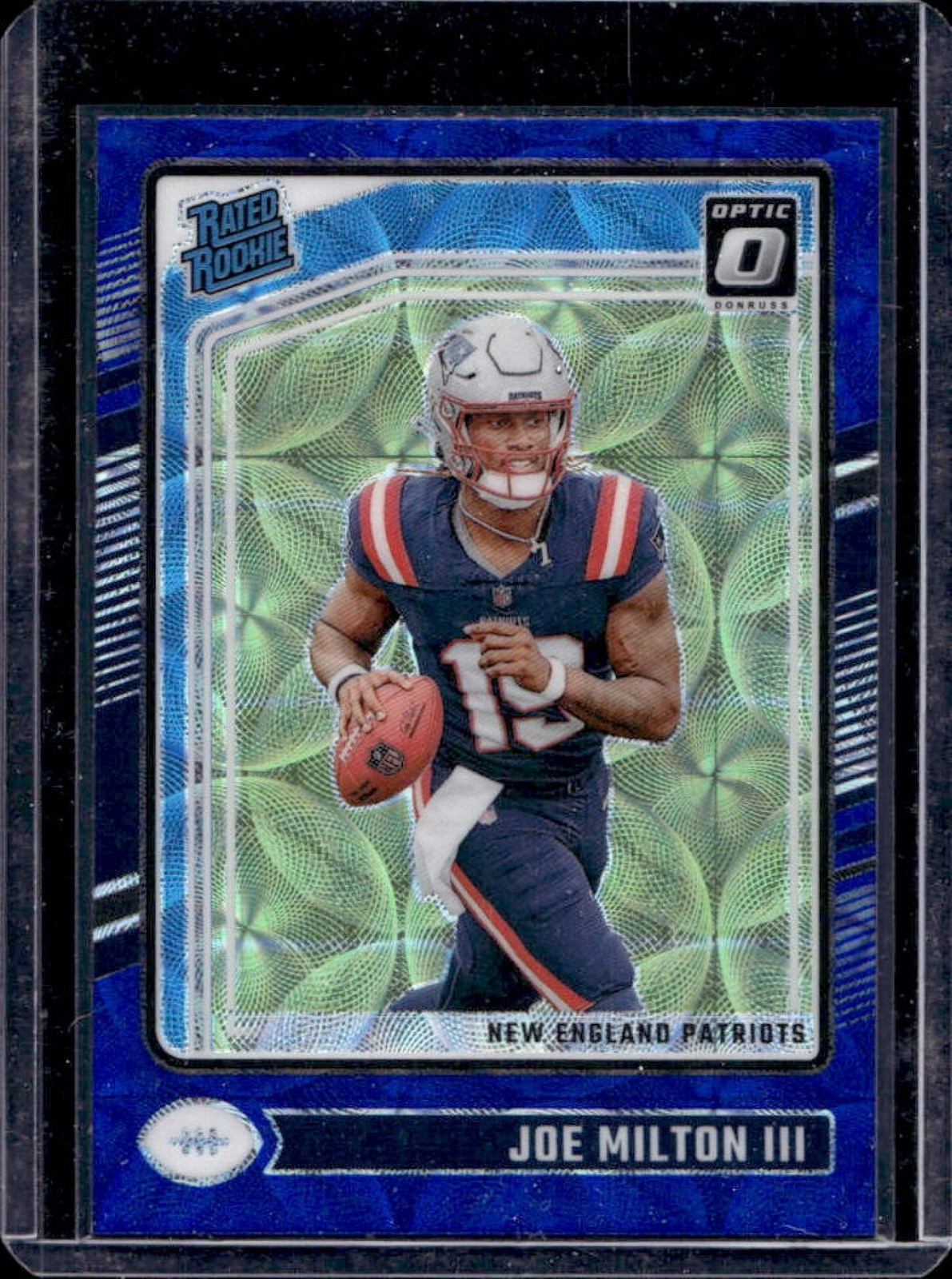 2024 Donruss Optic Joe Milton III Blue Scope Rated Rookie #255 Patriots