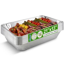 Large Aluminum Pans Full Size Deep Foil Disposable Durable Large Steam Table ...