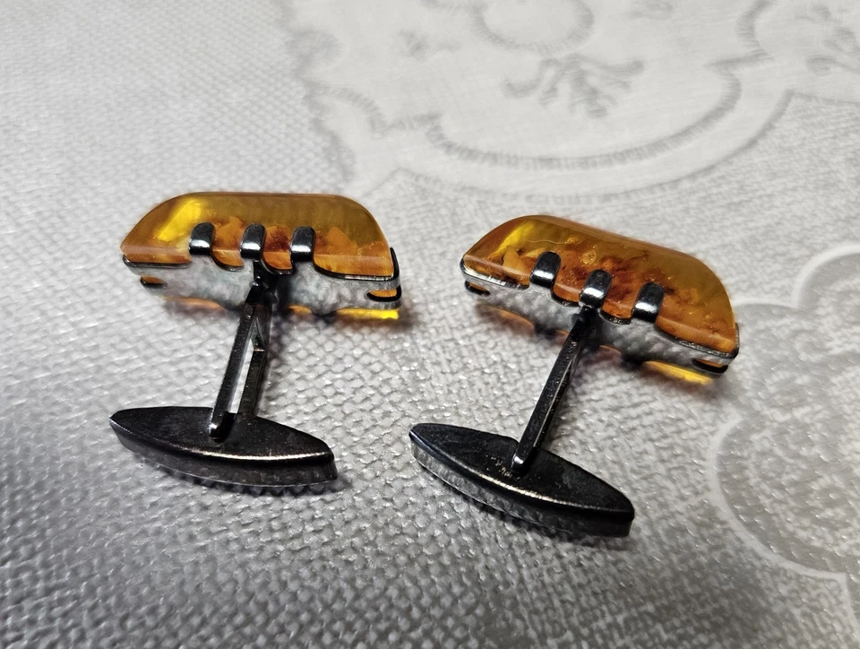 Manschettenknöpfe  Bernstein - Bild 2 von 2