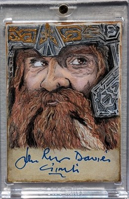 Lord of the Rings Gimli John Rhys Davies 1/1 Sketchagraph Patrick Davis PSC