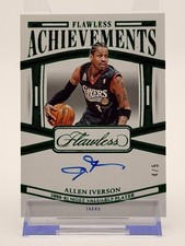 2023-24 Flawless Allen Iverson Emerald Auto /5   76ers MVP