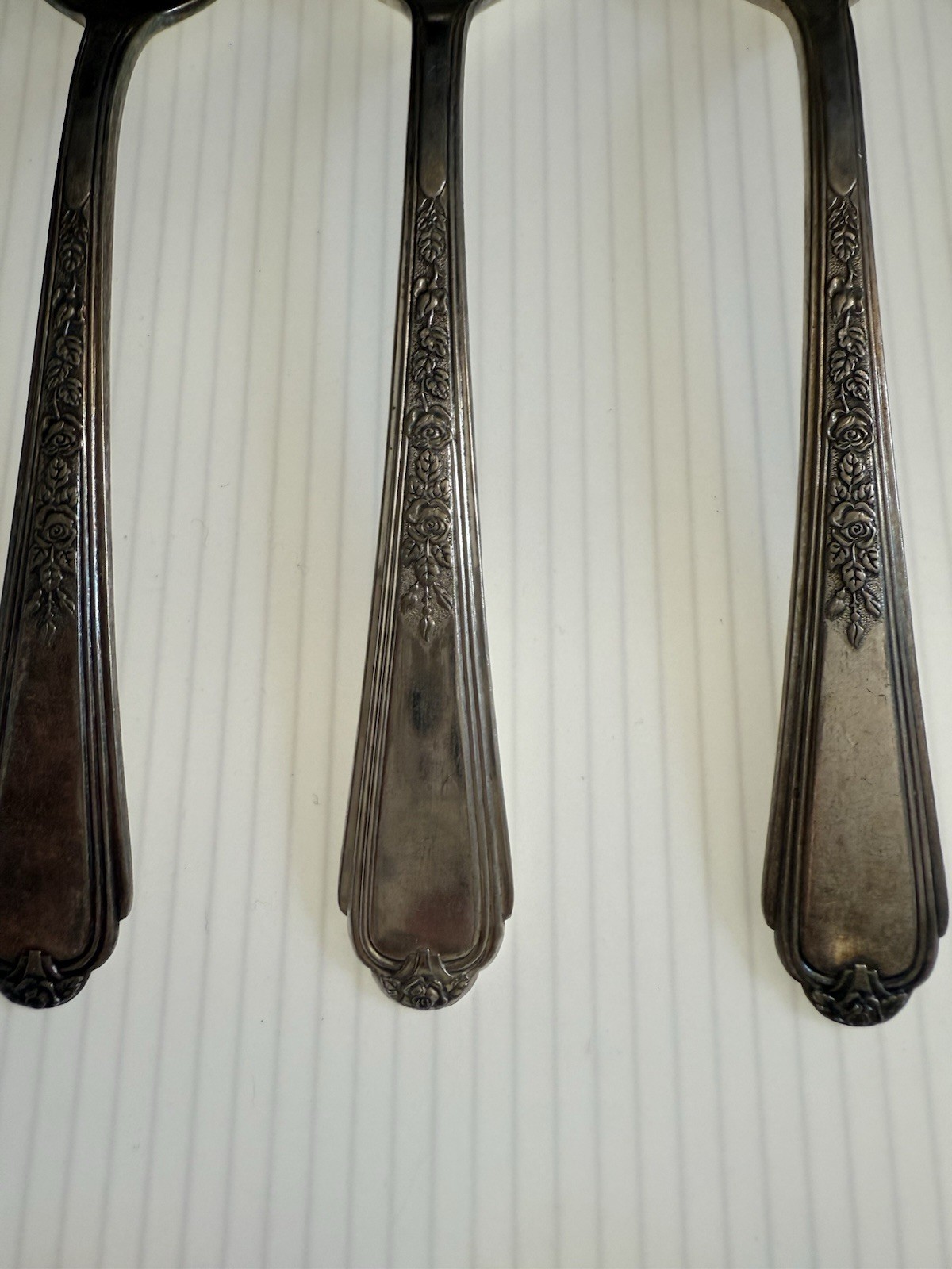 19 Vintage Silver Plate Spoons - Variety of Patterns & Brands - As Is, See Pics