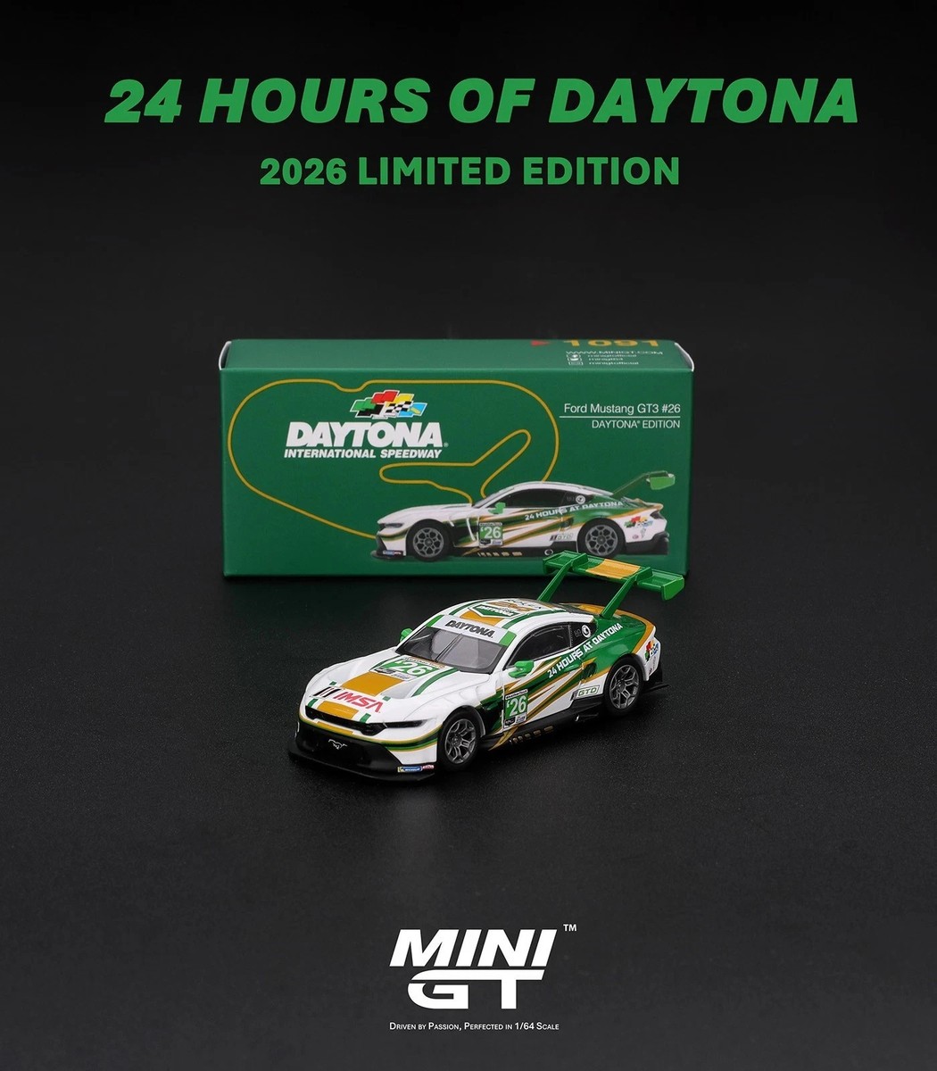 MINI GT 1091 1/64 Ford Mustang GT3 #26 Daytona Edition Limited New