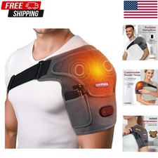Electric Heated Shoulder Massager With Vibration Massage Brace Joint Pain Relief