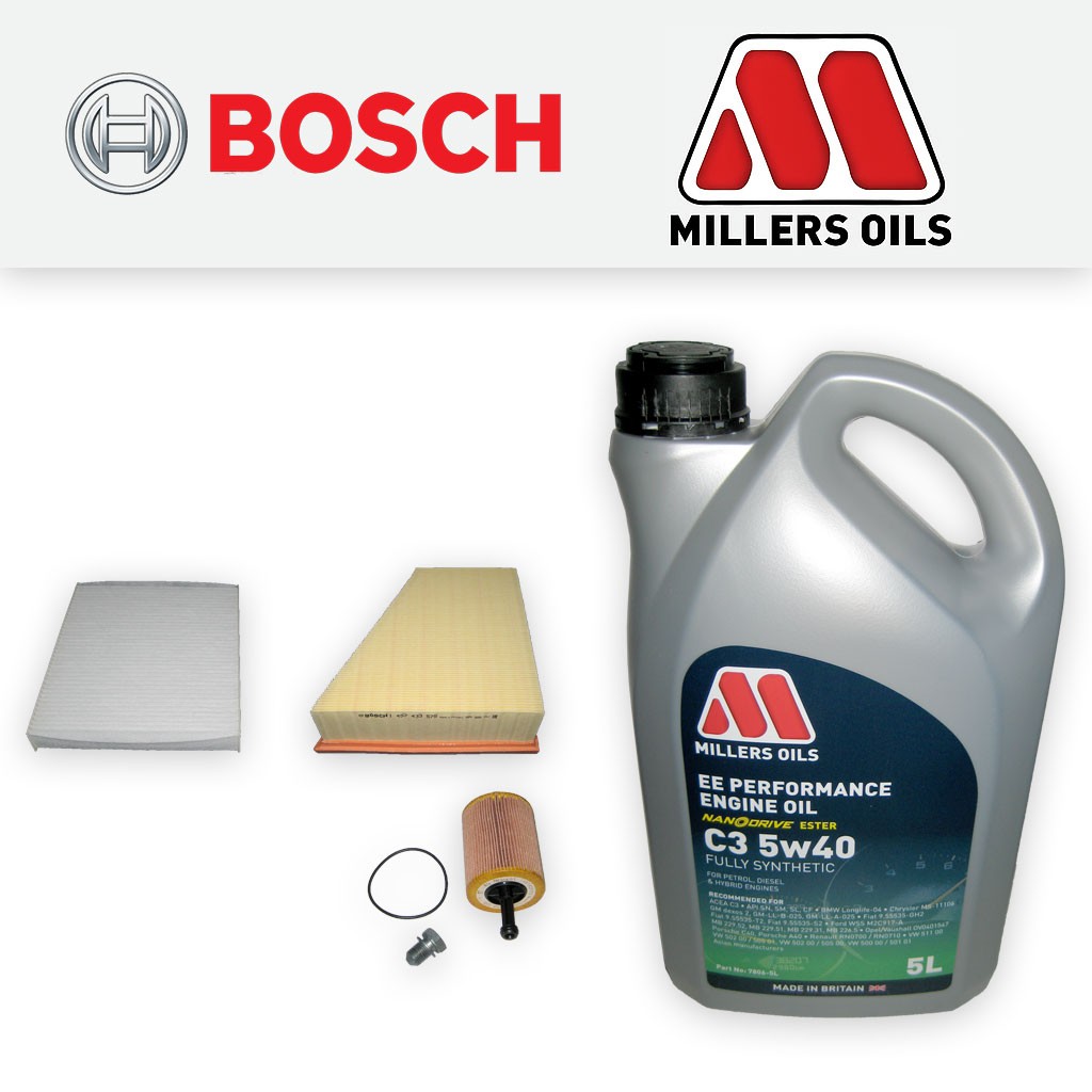 SERVICE KIT SEAT IBIZA 6L 1.4 TDI AMF BNM OIL AIR CABIN FILTER +5w40 OIL (02-09)