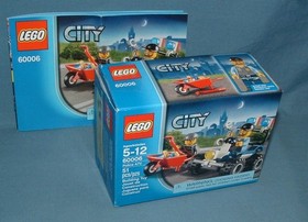 CITY, POLICE SETS 60006 ATV / 60206 JET PATROL / 60241 DOG UNIT - LEGO - USED