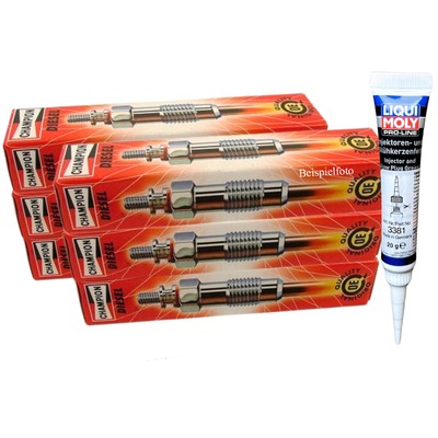 6x CHAMPION Glühkerzen + LIQUI MOLY Fett für C30 S40 II S80 V70 III CITROEN