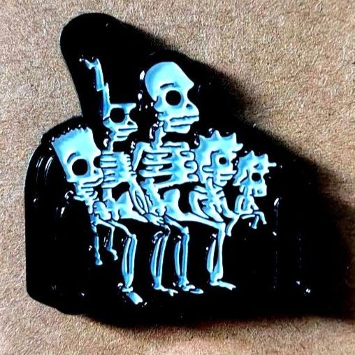 The Simpsons Treehouse of Horrors Couch Enamel Pin Classic Cartoon Collectible