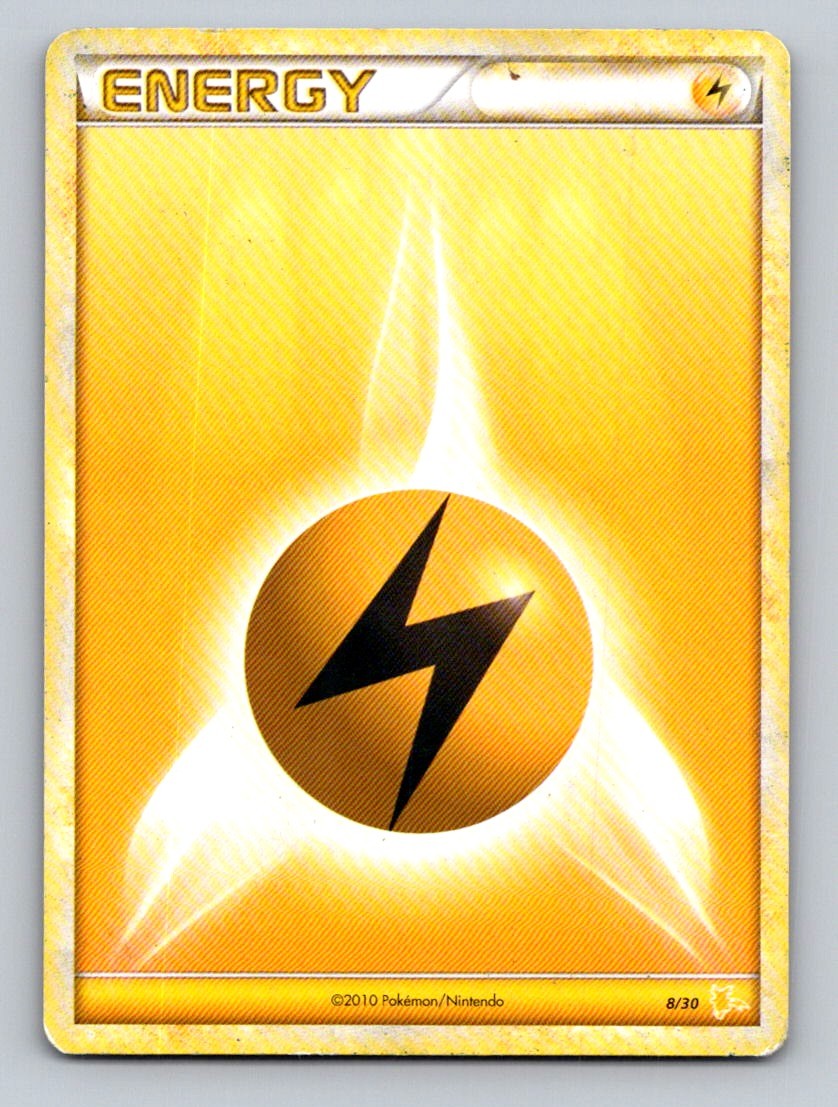 Lightning Energy (#8) 8/30 Common HGSS Trainer Kit: Gyarados & Raichu Pokemon MP