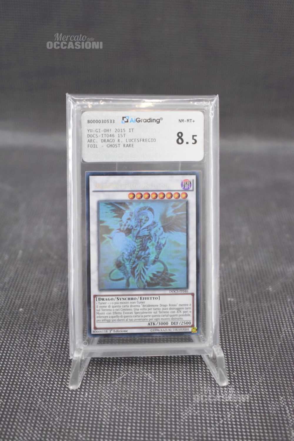 Yu Gi Oh! Arc Drag R. Lights Grace Ghost Rare Graded 8.5 view 1