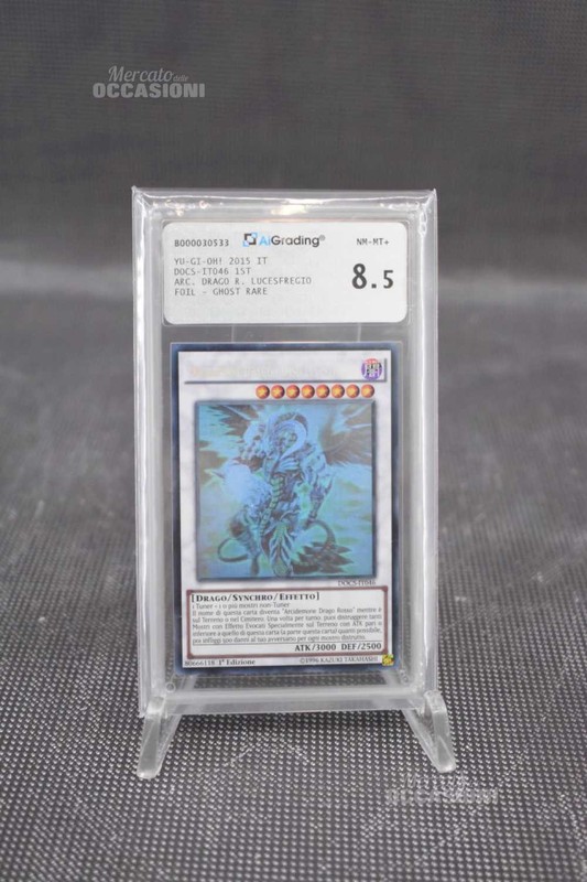Yu Gi Oh! Arc Drag R. Lights Grace Ghost Rare Graded 8.5