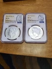 2024 $1 Morgan and Peace Silver Dollar 2pc Set NGC MS70 Morgan & Peace