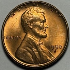 1950-s Lincoln Wheat Cent Uncirculated Ms Red Original Roll