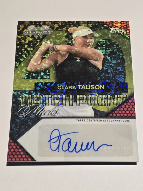 2026 Topps Graphite Tennis Clara Tauson Match Point Marks Auto MPM-CT...1/1