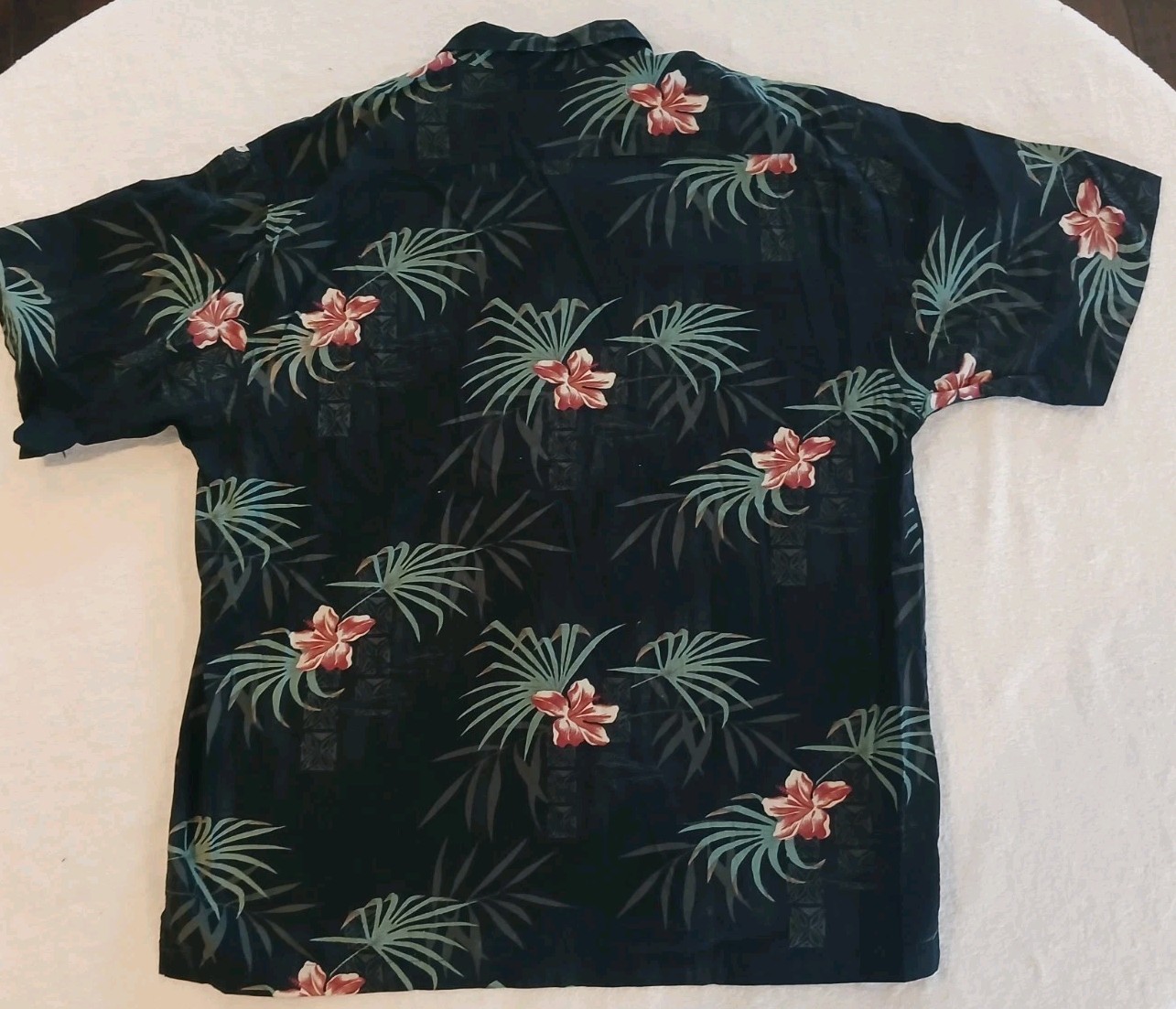 Aftco Bluewater Mens XXL Short Sleeve Hawaiian Shirt Floral Print Made in USA