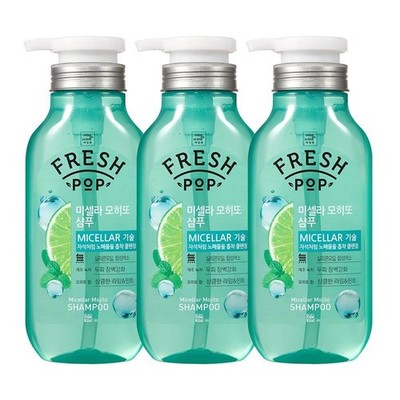 Miseenscène Fresh Pop Micellar Mojito Shampoo Oily Teen Scalp 500ml × 3