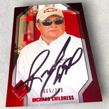 Richard Childress 2012 PRESS PASS RED #065/250 TOTAL MEMORABILIA HOF signed card