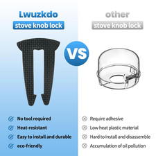 5-Pack Gas Stove Knob Locks for Toddler Safety, Durable Design Knob Safety Co...