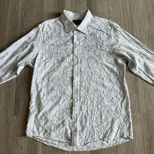 Jhane Barnes Short Sleeve Geometric Casual Button-Down Jhane Barnes Short Sleeve Geometric Casual Button-Down