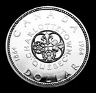 1964 $1 silver coin that is UNC and in a paper flip. Gorgeous cameo coin
