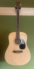 Rikter D-2N Dreadnought Acoustic Guitar, Recent Professional Set Up.