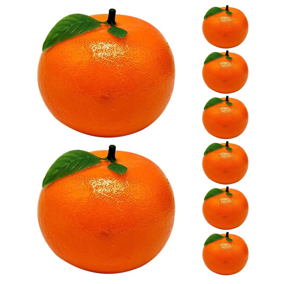 8 Pcs Deko Obst Künstliche Orangen Orangefarbenes Zubehör Falsche Früchte - Bild 2 von 4