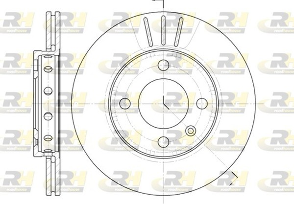 2X Roadhouse Bremsscheibe 6426.10 FüR 6N1 Lupo 6V2 6N2 Arosa 6E1 Vw Classic Polo-image