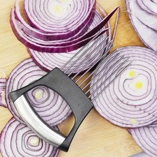 1Pc Onion Slice Holder Food Slicers Assistant Pin Slicer for Onion Potato Lemon