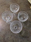 Vintage WATERFORD Crystal Ireland 4pc Stem Sherbert Champagne Comeragh Glass Set
