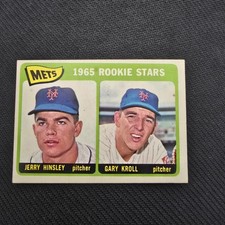 1965 Topps #449 Mets Rookie Stars Jerry Hinsley Gary Kroll Baseball Card VG