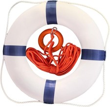 20 Inch Pool Safety Foam Life Preserver Throw Ring, Outdoor Throwable Flotation