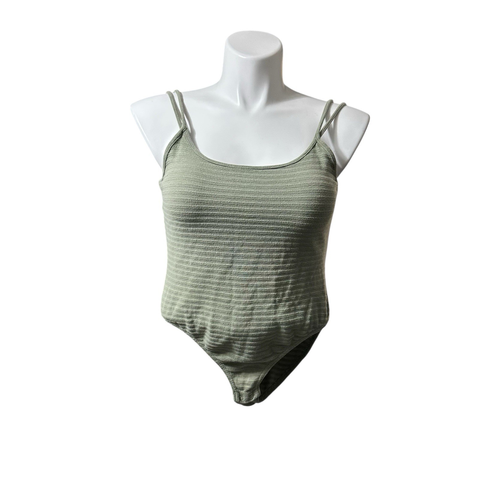 Miss Juli Women&rsquo;s Large Body Suit Green Strappy Comfort Stretch One Piece
